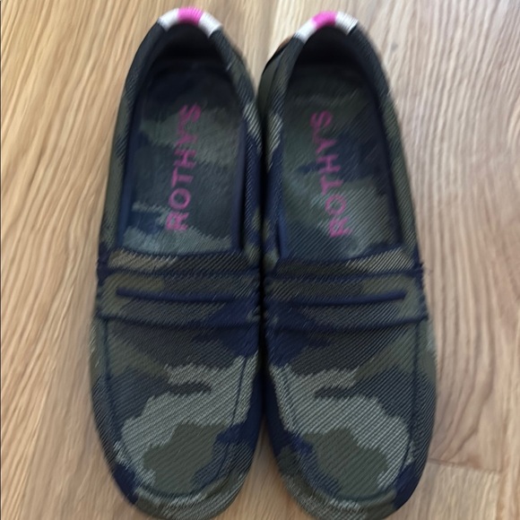 Rothy's Shoes - Rothy's Camo Loafers - Green and Blue